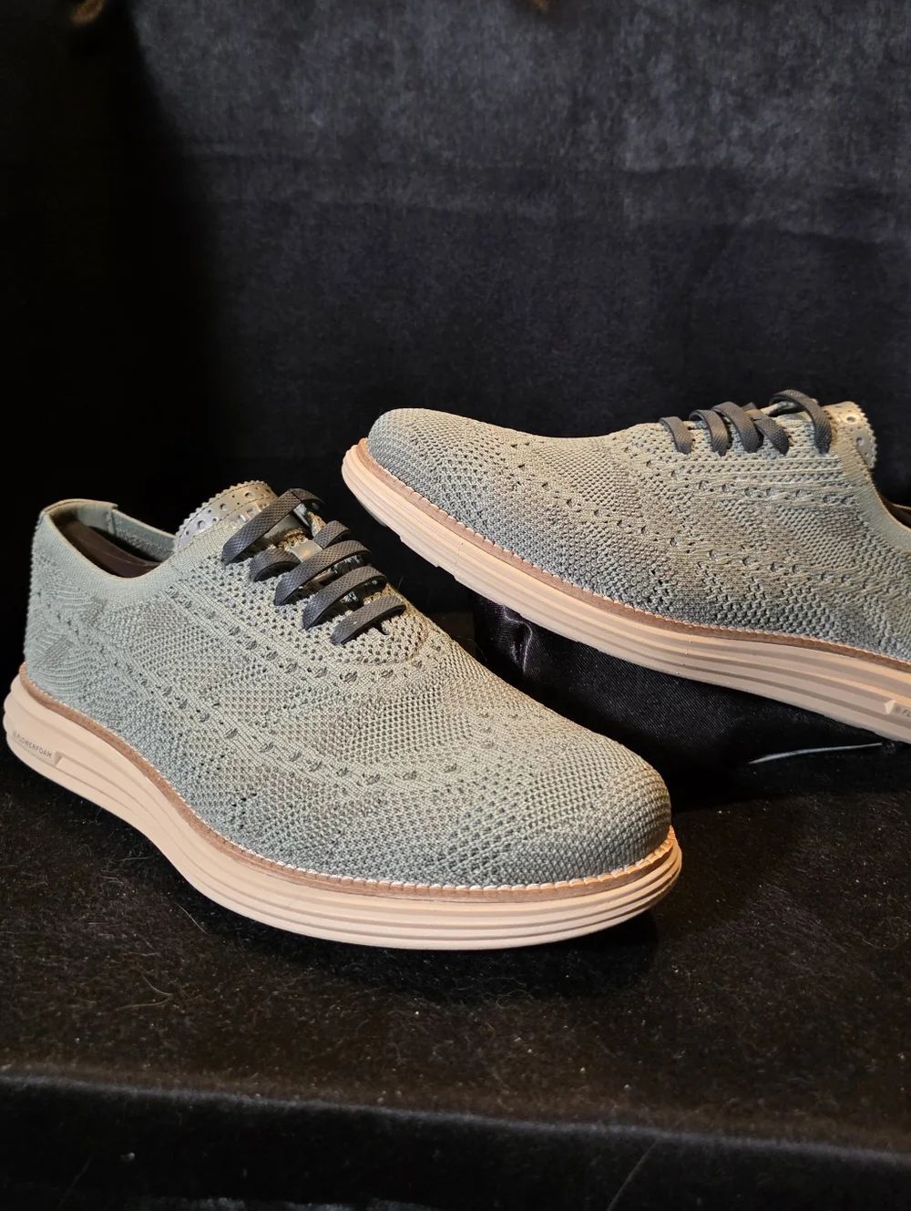Cole Haan Sage Knit Wingtip Oxfords Contrast Cream Sole 11w